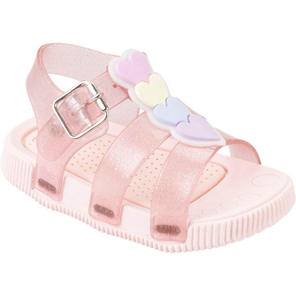 Sandália Injetada Kéto Baby Menina 18 ao 27 - Rosa BB/Gliter Rosa