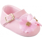 Sapatilha Baby kéto Flor do 13 ao 18 - Rosa